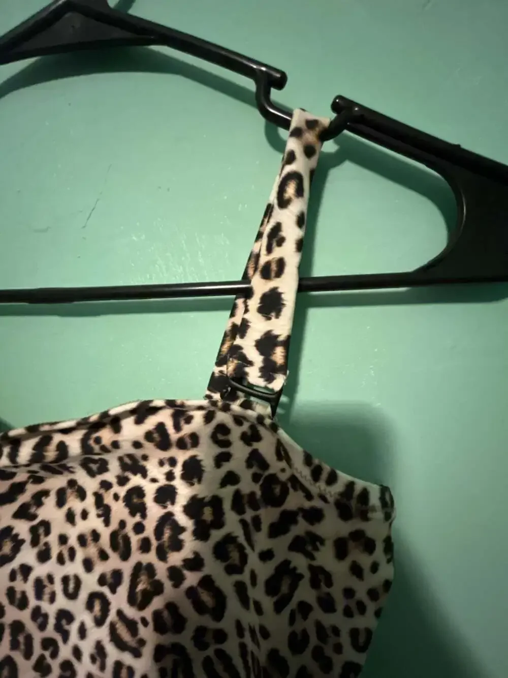 SKIMS Signature Swim Strapless One Piece in Champagne Leopard Print Size M